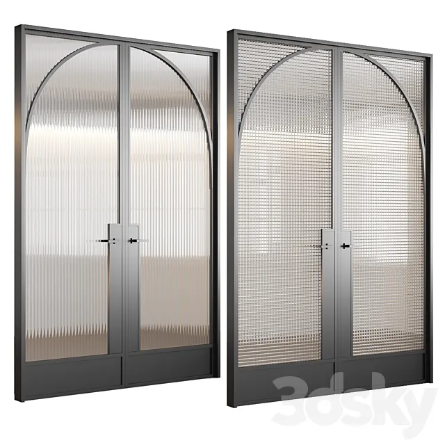 Embossed glass doors №3 3D Model