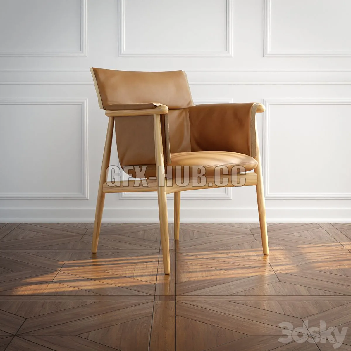 Embrace Chair Carl Hansen & Son 3D Model Embrace Chair Carl Hansen & Son 3D Model