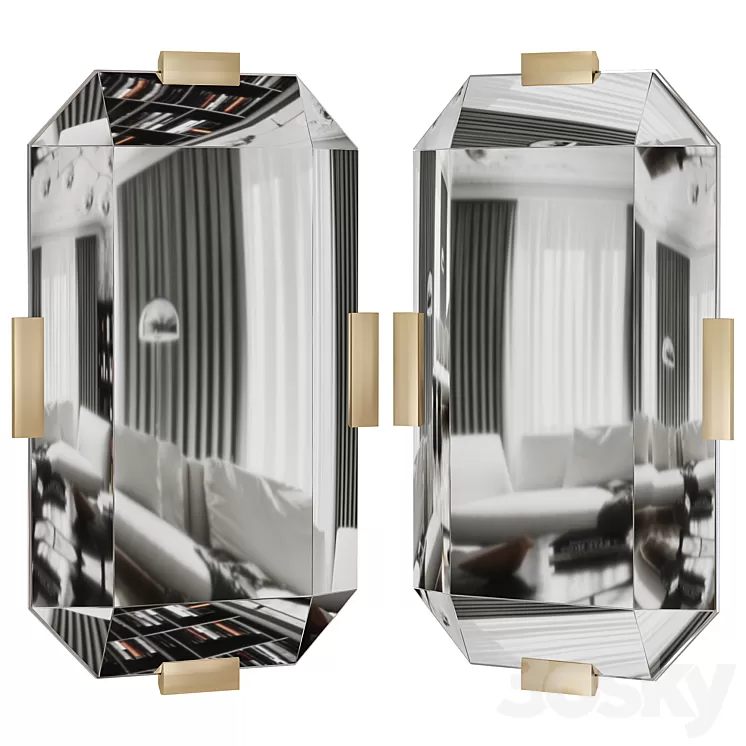 EMERALD MIRROR BY baker 3D Model EMERALD MIRROR BY baker 3D Model