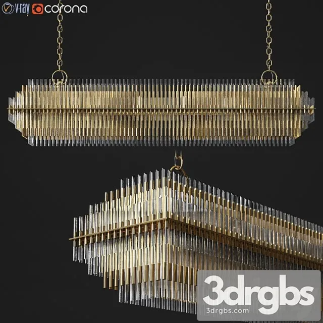Emile Linear Chandelier Restoration Hardware 3D Model Download