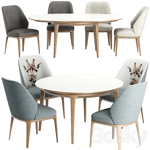 Emma chair play table 3D Model