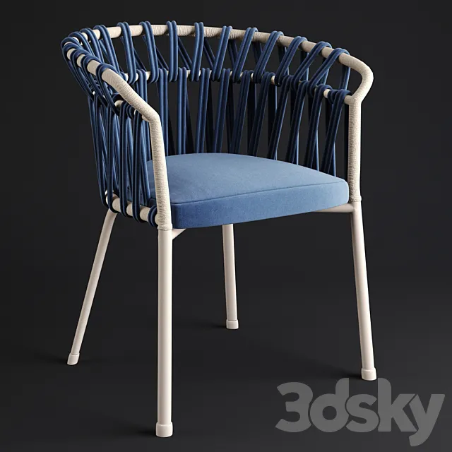 Emma Cross dining armchair by Varaschin 3DModel
