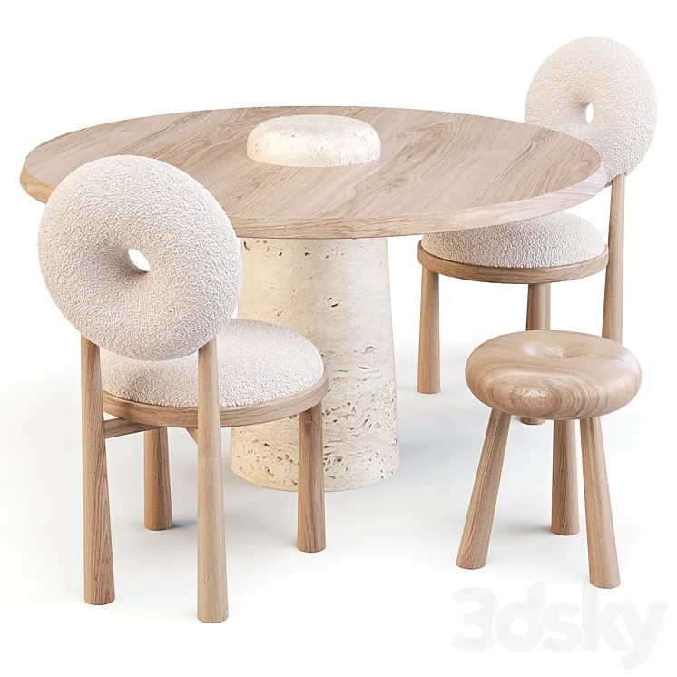 Emmanuelle Simon: Baba – Dining Set 3D Model Free Download