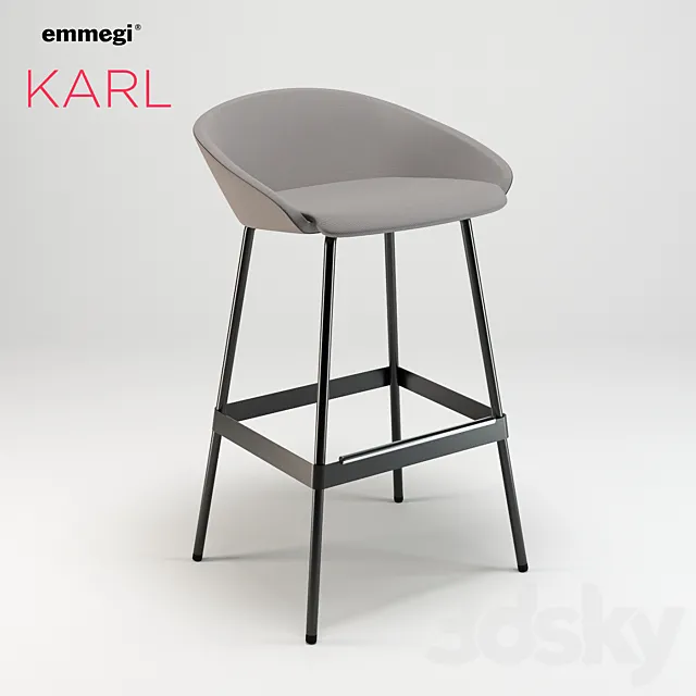 Emmegi Karl stool 3D Model