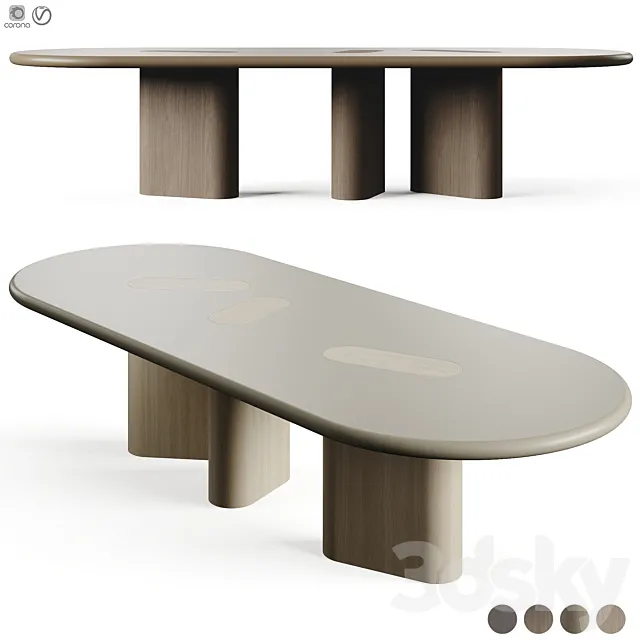 Emmemobili Fatty Table Oval 3D Model Emmemobili Fatty Table Oval 3D Model