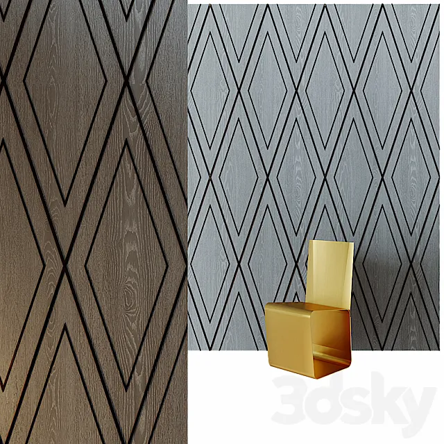 Emmemobili Oliver Boiserie Gray 3D Model