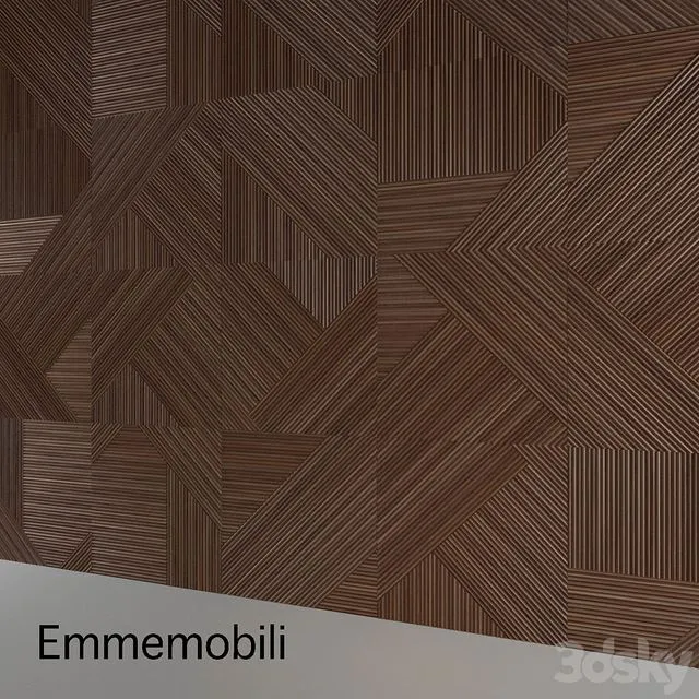Emmemobili Stripes Boiserie 3D Model