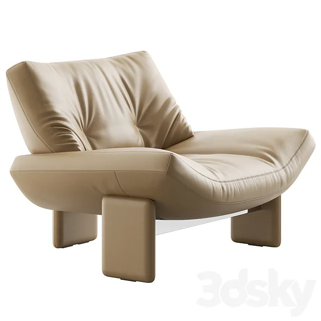 Emmi Armchair by Minotti 3D Model