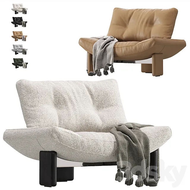 Emmi Armchair by Minotti 3D Model