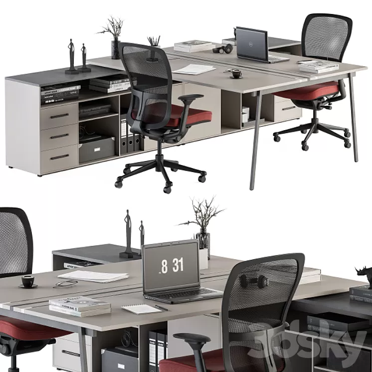 employee Set – Office Furniture 244 3D Model employee Set – Office Furniture 244 3D Model