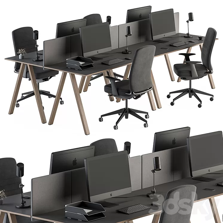 Employee Set – Office Furniture 346 3D Model Employee Set – Office Furniture 346 3D Model
