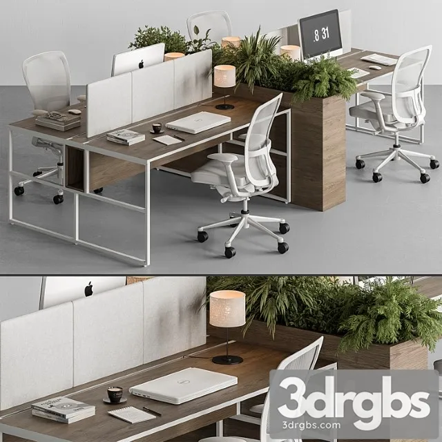 Employee Set Office Furniture 371 3D Model Download Employee Set Office Furniture 371 3D Model Download