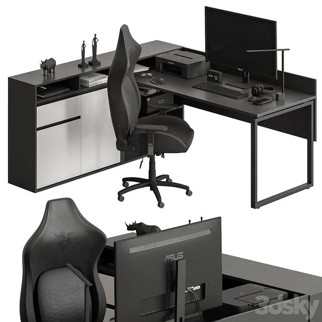 Employee Set – Office Furniture 420 3D Model Employee Set – Office Furniture 420 3D Model