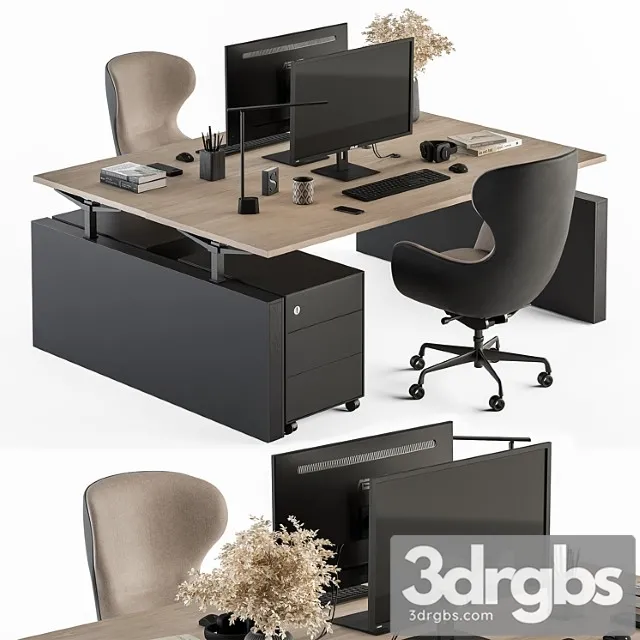 Employee Set Office Furniture 427 3D Model Download Employee Set Office Furniture 427 3D Model Download