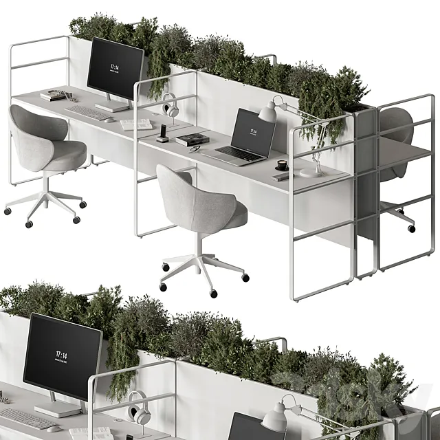 Employee Set – Office Furniture 431 3DModel