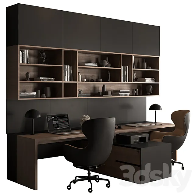 Employee Set – Office Furniture 676 3D Model