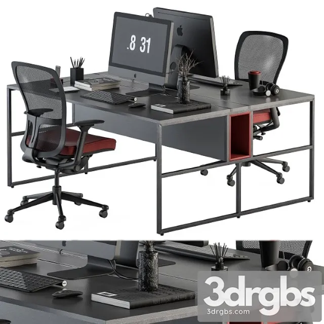 employee Set Red and Black Office Furniture 245 3D Model Download employee Set Red and Black Office Furniture 245 3D Model Download