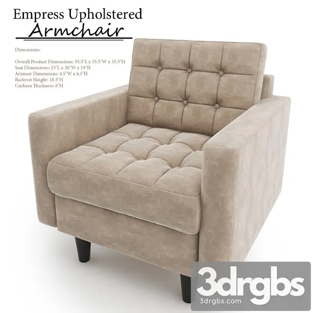 Empress Upholstered Armchair 3D Model Download Empress Upholstered Armchair 3D Model Download