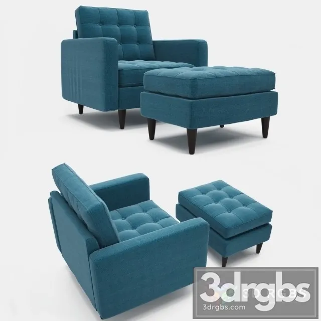 Empress Upholstered Armchair Attoma Azure 3D Model Download Empress Upholstered Armchair Attoma Azure 3D Model Download