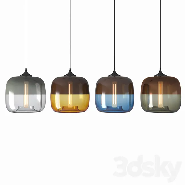 Encalmo Stamen Modern Pendant Light by Niche 3DModel