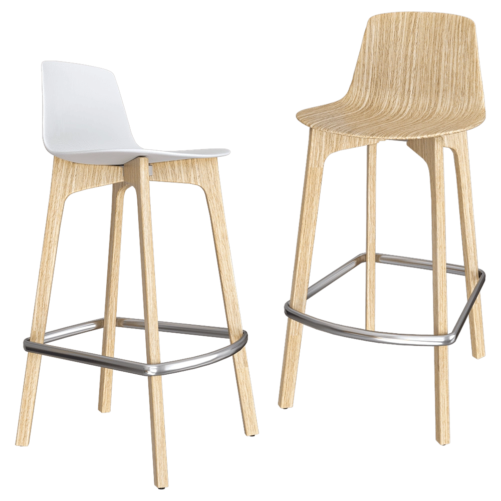 Enea – Bar stool Lottus wooden 3D Model Enea – Bar stool Lottus wooden 3D Model