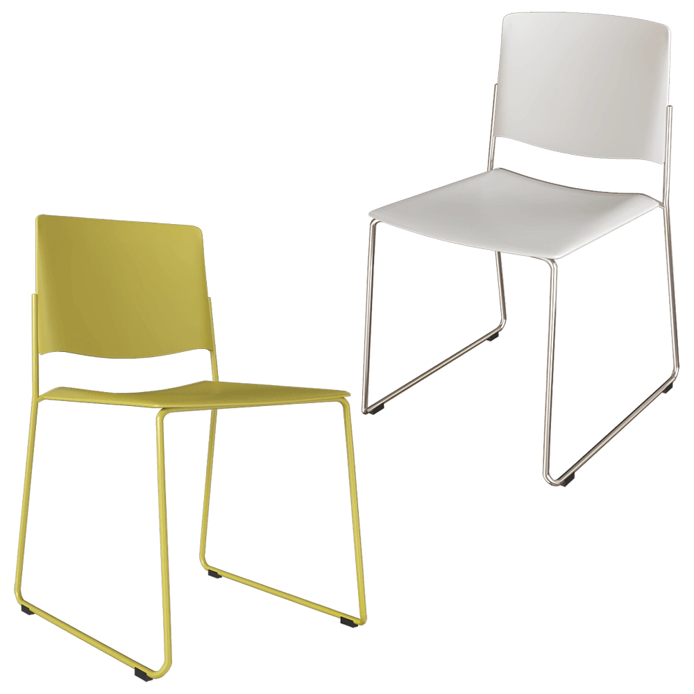 Enea – Sledge chair Ema with open back 3D Model Enea – Sledge chair Ema with open back 3D Model