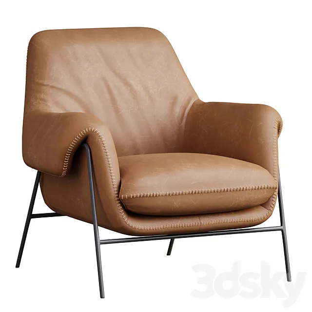Engles leather chair 3D Model 3DSKY Decor Helper