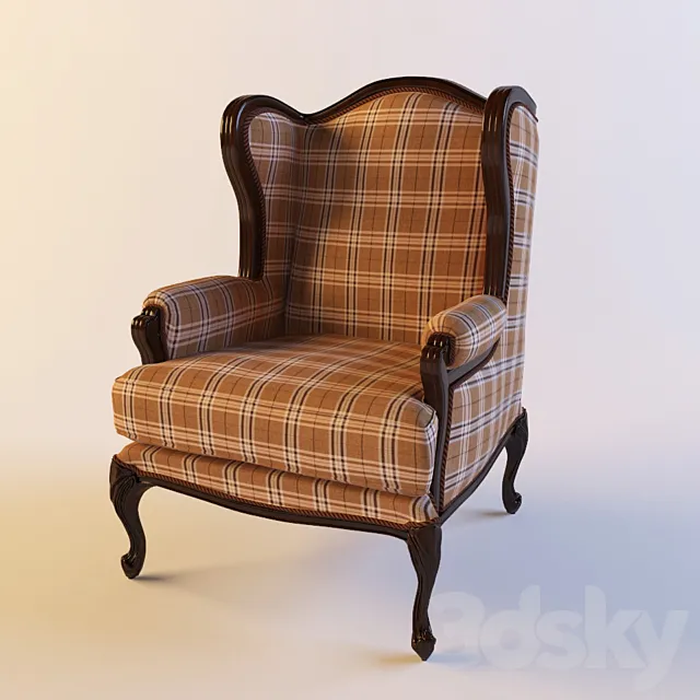 English Armchair 3DModel English Armchair 3DModel