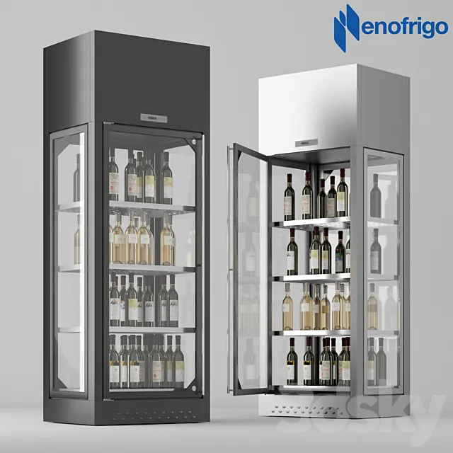 enofrigio wine library 1P ISLAND H220 P60 3D Model
