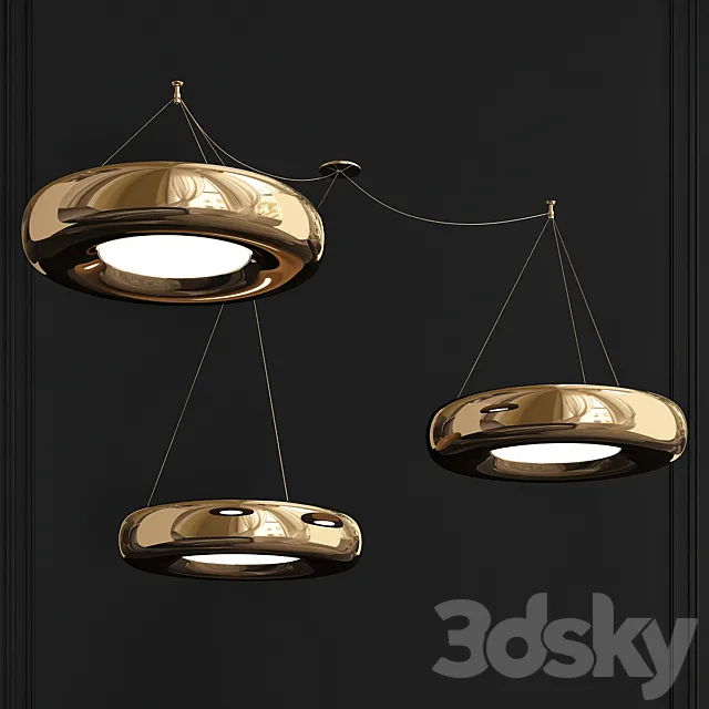 Ensemble of Marshmallow Ceiling Lamps Royal Stranger 3DModel Ensemble of Marshmallow Ceiling Lamps Royal Stranger 3DModel