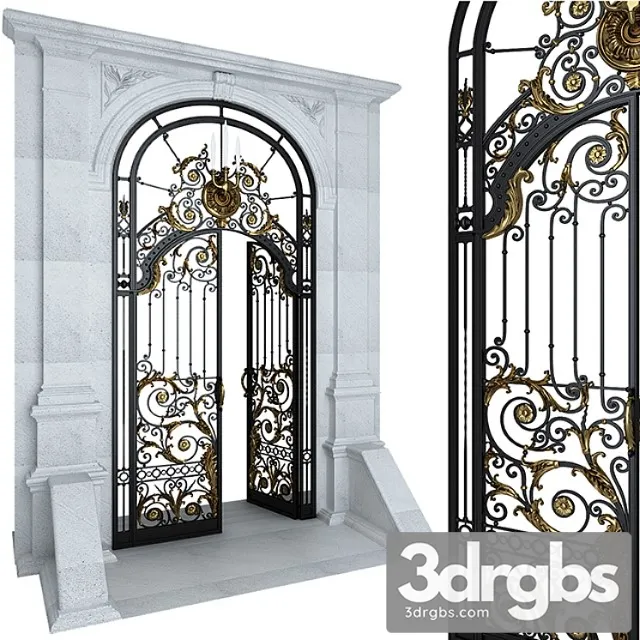 Entarance Door Gate 1 3D Model Download