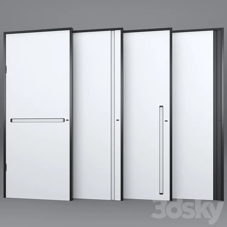 Entrance door collection v4 3D Model Free Download