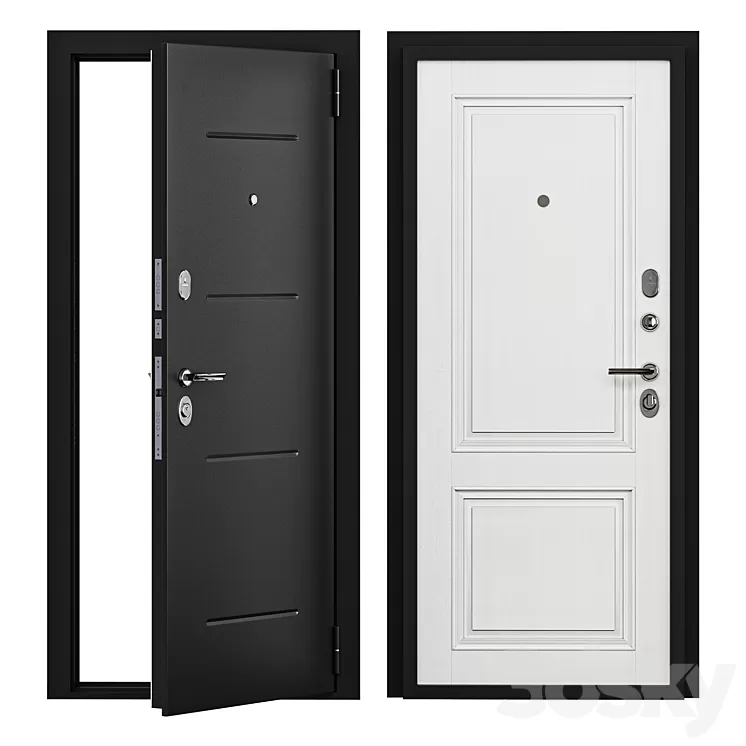 Entrance door metal STEEL DOOR PORTA S 104.К32 BIANCO VERALINGA 3D Model Free Download
