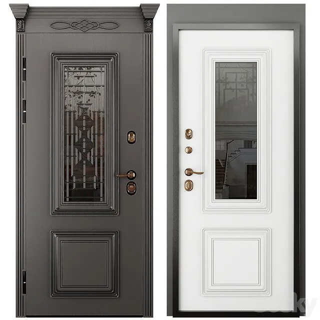 Entrance door staleks (classic style) 3D Model