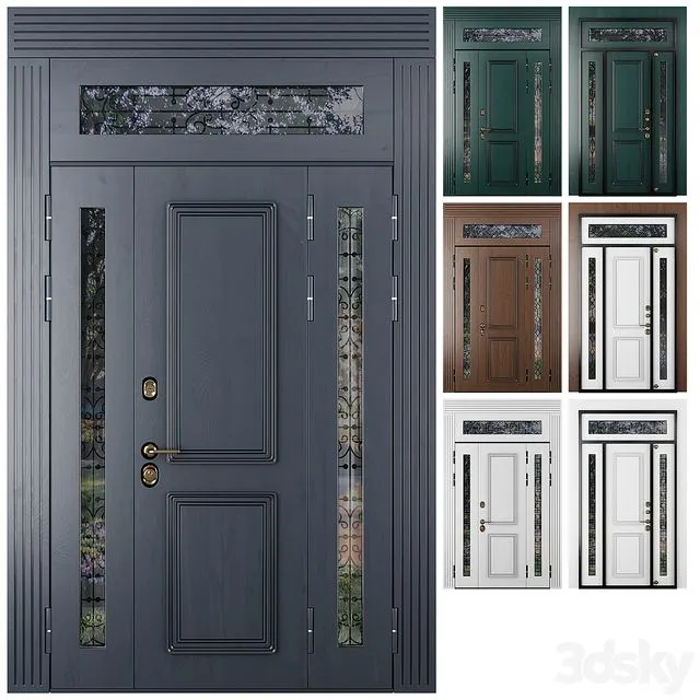 Entrance door staleks Palermo 3D Model