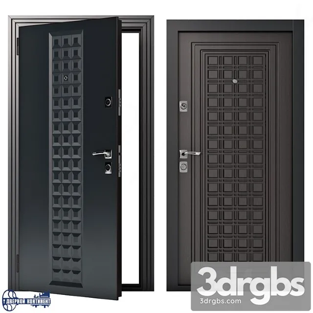 Entrance doors continent-contour 3D Model Download