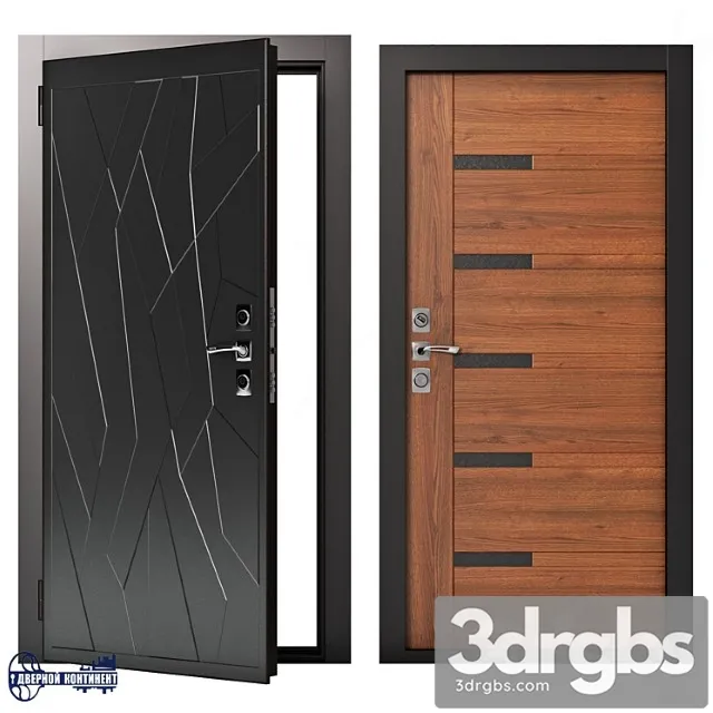 Entrance doors continent-modern 3D Model Download