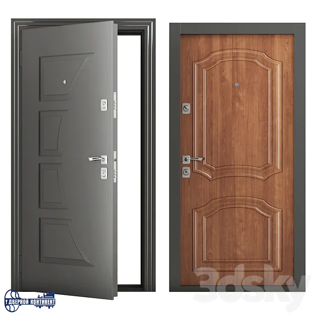 Entrance doors Continent-Sail 3D Model