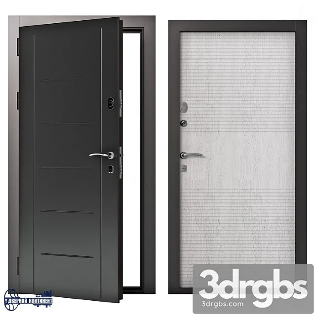 Entrance doors continent-thermal 3D Model Download