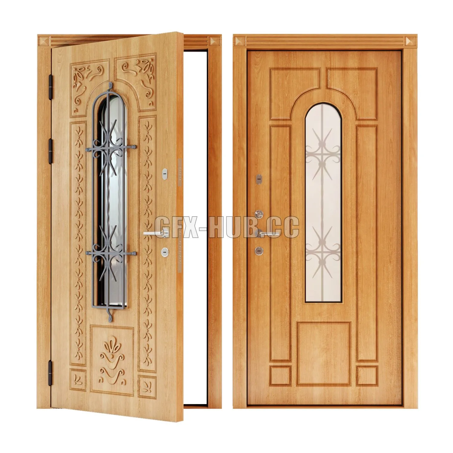 Entrance doors Lazio Steel Line 3D Model