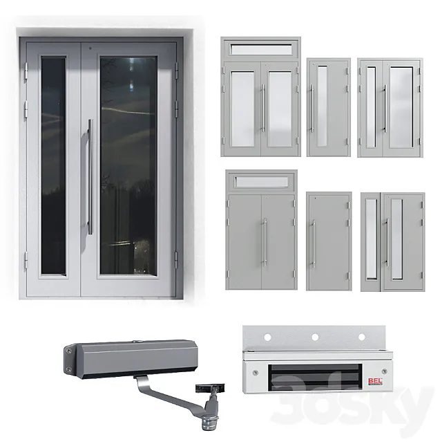 Entrance doors of the PROEM company 3D Model