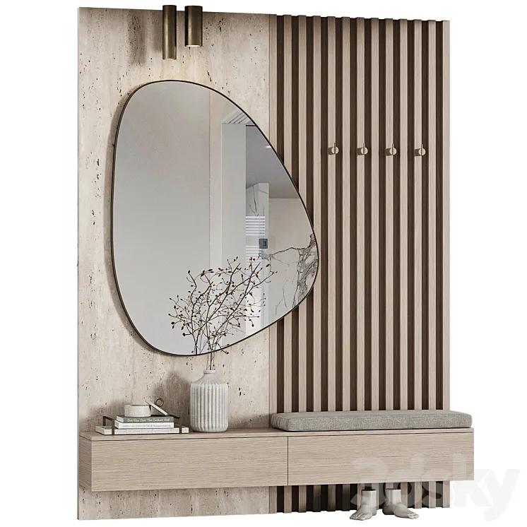 Entrance hall modular in modern style minimalism 06 3D Model Free Download