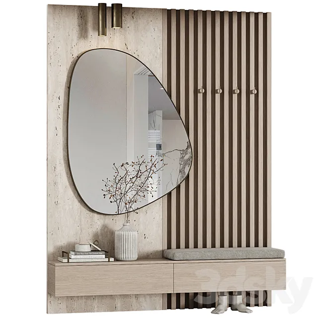 Entrance hall modular in modern style minimalism 06 3D Model Entrance hall modular in modern style minimalism 06 3D Model