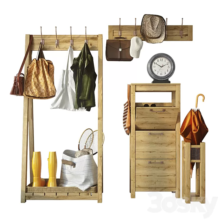 Entrance hall with filling 3D Model