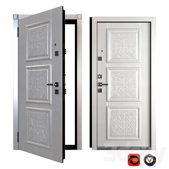Entrance metal door Afina (Guardian) 3DModel