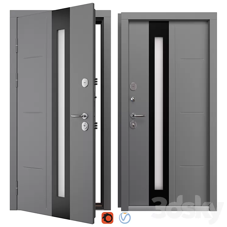 Entrance metal door Asti (Bear) 3D Model Free Download