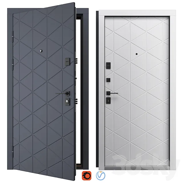 Entrance metal door Bacardi (QDoors) 3D Model