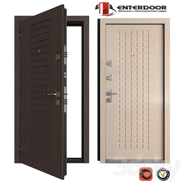 Entrance metal door EnterDoor Kardinal 3D Model