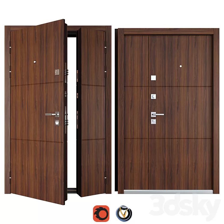 Entrance metal door Fauna (Favorit) 3D Model Free Download