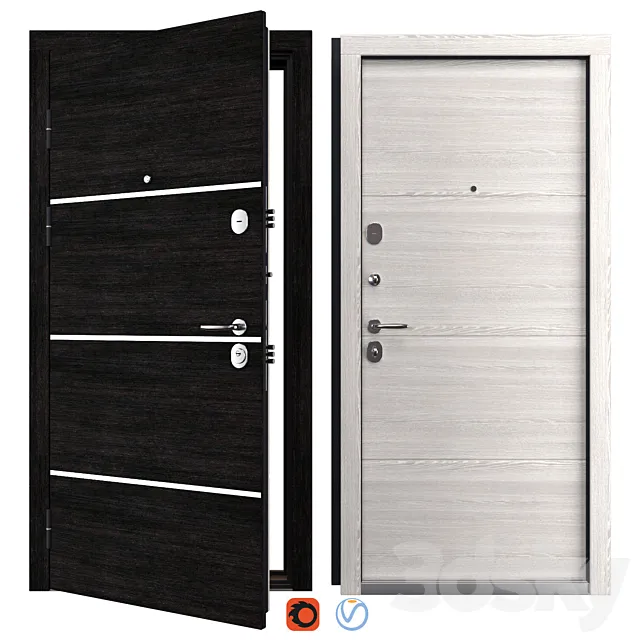 Entrance metal door Horizon (QDoors) 3D Model